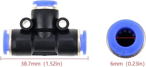 10 Pezzi Connettore Raccordi Rapidi da Pneumatico Attacchi Rapidi Aria Compressa Pneumatica 6 mm Raccordi Rapidi Aria Spingere In per Collegare Tubo Raccordo in Plastica 6mm - Honorern