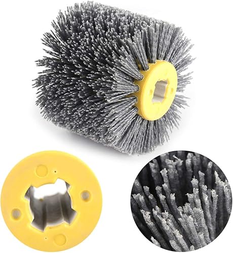 Cocoarm Abrasivi Wire Drum Brush Spazzola Brunishing Lucidatura per Mobili in Legno Brillante per Lucidatura Striping Disegno Grana, Wire Wheel Brush # 120 - Honorern