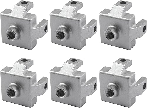 (6 pezzi) 3030 M12 Connettore Estremità Piede Montaggio A Pavimento Staffa Base per Slot T Profilo di Estrusione In Alluminio, jijiaolianjiejian03 - Honorern