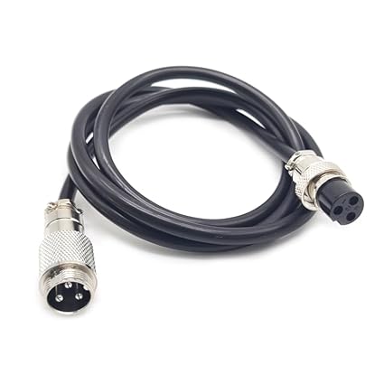 3.28 ft GX16 3 poli maschio a testa femmina aviazione, GX16 3 pin femmina a maschio cavo elettrico pannello pannello di montaggio circolare metallo aeronautico cavo adattatore cavo per navi 18AWG - Honorern