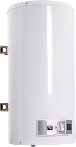 Caldaia elettrica per acqua calda, scaldabagno elettrico, scaldabagno, kit per il bagno, montaggio a parete, anticalc smaltato, serbatoio per acqua calda, 220 V (50 L) - Honorern