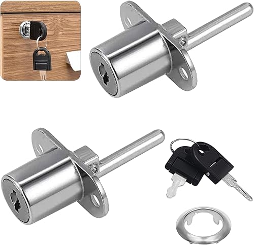 eROOSY 2 pezzi Armadio pistone serratura mobili scrivania cassetto pistone serratura armadio cam serratura serratura serratura con chiave per armadietti armadio vetrina mobili - Honorern