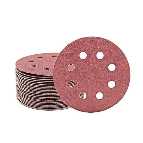 Fox Dischi abrasivi velcrati, 115 mm, 8 fori, p. Levigatrici rotorbitali, Corindone normale (50 Pz.) G80 - Honorern