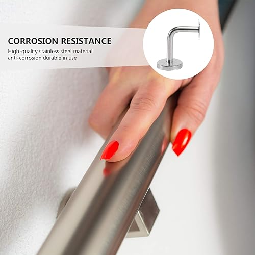 5 pezzi Staffe per corrimano in acciaio inossidabile per staffe per ringhiera a parete per supporti per ringhiere in legno o metallo (6 x 8 x 5 cm) - Honorern