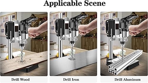 Supporto a Colonna per Trapano, Trapano a Colonna Banco Professionale, Supporto per Trapano A Colonna con Morsa, Base Monoforo in Lega di Alluminio - Honorern