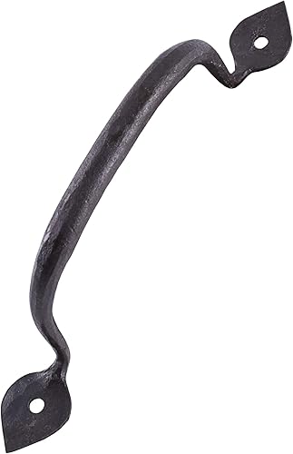 Maniglia per Porta o mobili - in Acciaio forgiato a Mano - Effetto Antico - Honorern