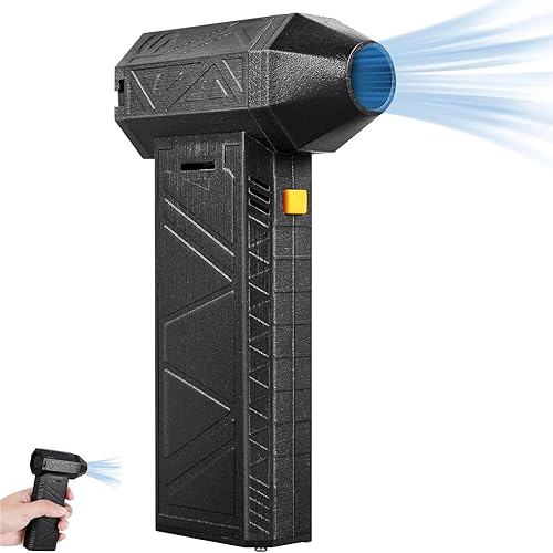 Mini Soffiatore a Getto Portatile da 130.000 Giri/min, Turbo Jet X Portatile con Tre velocità del, Batteria da 8000 mAh, Asciugatore per Auto, Pulizia di Foglie di Neve, - Honorern