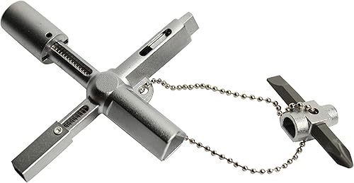 Chiave universale con 7 profili - Chiave quadra e non solo multiuso per armadi, cantieri, finestre, porte, tubi e molto altro - chiave contatori universale - chiave quadri elettrici - Honorern