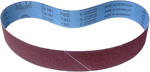 Klingspor CS 341 X - Nastro abrasivo, 50 x 1000 mm, 5 pezzi, grana P120 - Honorern