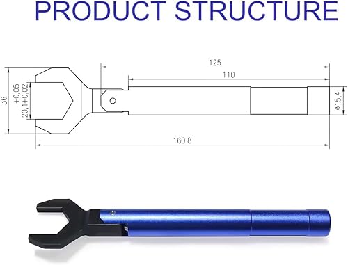 TOJOIN Chiave dinamometrica tipo SMA/N per connettore RF per adattatore convertitore Chiave portatile per professionisti industria viola/blu (1pc-SMA, Marrone) - Honorern
