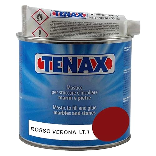 Tenax mastice stucco per marmo di colore Rosso Verona verticale Lt.1 - Honorern