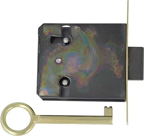 Amig - Serratura da Incasso per Mobili | Entrata a 35 mm | Include Chiave a Perno | Sistema di Chiusura per Tavoli, Armadi e Mobili Piccoli | Ottone Dorato Opaco - Honorern