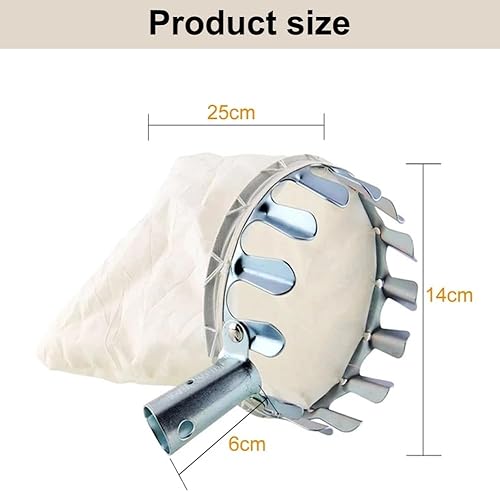 Raccoglifrutta,Strumento Raccoglitore di Frutta,Raccoglitrice di Frutta con Borsa in Tessuto,Raccoglitrice di Frutta,Raccogli frutta in metallo,Per la raccolta di mele,Arance,Pesche,Pere,Ciliegie - Honorern