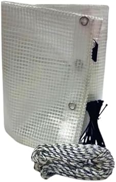 Pinto FERRAMENTA Telo Telone Occhiellato PVC Multiuso per Esterno Impermeabile Rinforzato Trasparente 100 Fascette e 10MT Corda Omaggio Coperture Copri Legna Antipioggia Antistrappo (2.5x3.5 mt) - Honorern