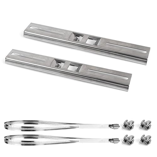 30cm Universale Montaggio Palo Verticale Staffa, 2 Pezzi Staffa Palo, Acciaio Inossidabile Montaggio Staffa Angolare, con 2 Clip Regolabili, per Scatole Commutazione Esterne - Honorern