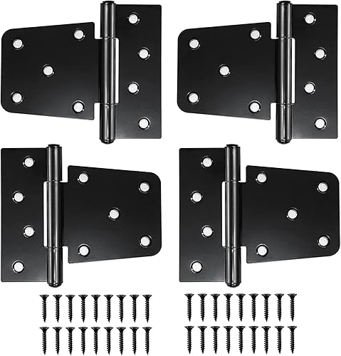 4pc Cerniere per Porte in Legno, Cerniere per Porte da 3.5', Cerniere Nuove con Angoli Piatti, con Viti, per Porte in Legno (17x15x2cm) - Honorern