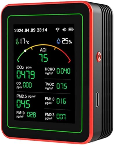 Monitoraggio della qualità dell'aria 15-in-1 Monitor dell'inquinamento atmosferico professionale WiFi Monitor della qualità dell'aria interna AQI PM0.3 PM2.5 Tester APP Control Domestico - Honorern