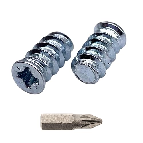 SKIR'CO (100 pz.) Viti Euro zincate 5,8 x 11 mm, Viti per guide per cassetti, Testa svasata piatta, Viti per cerniera - Honorern