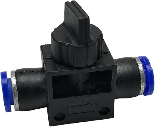 Aqxyki Valvola a Sfera a innesto rapido con Diametro Esterno da 4/6/8/10/12 mm, raccordi Pneumatici a Chiusura Manuale(Fit 12mm OD Tube) - Honorern