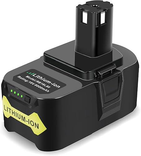 ASUNCELL Batteria agli ioni di litio da 18 V 5,0 Ah per Ryobi One +, batteria agli ioni di litio per Ryobi BPL-1815 BPL-1820G BPL1820 BPL18151 P102 P103 P104 P105 P106 P107 P108 - Honorern