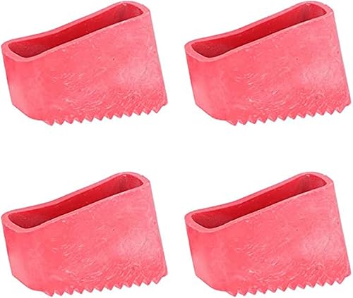 4 Pcs Piedini Antiscivolo Per Scala Telescopica - Tappetini Universali Per Scale (Rosso) - Honorern
