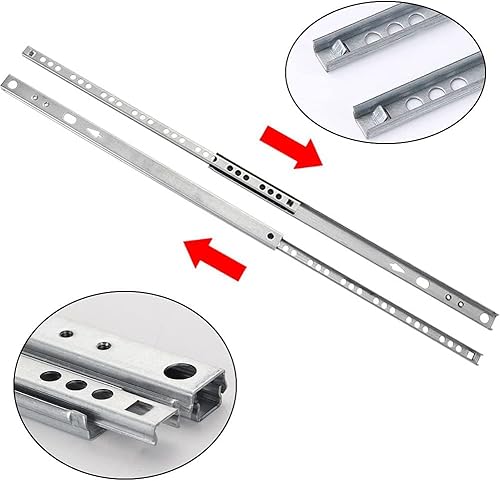 Guide Scorrevoli Chiusura Morbida,Binari Cassetti,Guida Cassetti,2 Paia Cassetti Ammortizzate Guide con Cuscinetti Sfera Guide Telescopiche Guida-Binario con Cuscinetti a Rulli Cassetti Accessori - Honorern