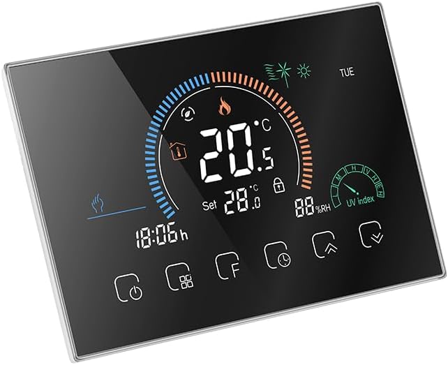 termostato wifi per riscaldamento a pavimento ad acqua – programmabile con app SmartLife o con comandi touch – compatibile con Alexa, Google Home e IFTTT - Honorern