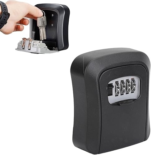 Cassetta Chiavi Con Codice, Porta Chiavi in Acciaio Inossidabile Grande Capacità e Alta Sicurezza per Uso Interno ed Esterno Adatta a Carte Bancarie e Piccoli Oggetti - Honorern