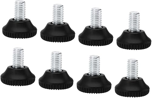 PATIKIL M10x15x30mm Livellamento Piedini Regolabili Avvitamento Livellatore, 8pz Pavimento Protezione Copertura Imbottitura per Casa Mobili Scrivania Tavolo Sedia Gamba - Honorern