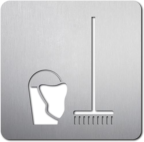 Phos Design - Targhetta per porta, in acciaio inox, pittogramma - Honorern