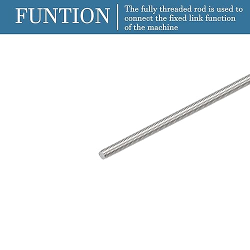 QUARKZMAN M8 x 250mm Completamente Filettato Prigionieri x 2pz 304 Acciaio inossidabile Asta Barra Borchie Destra Mano Fili per Lavorazione del legno, [Argentato] - Honorern