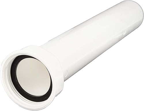 Tubo sommergibile – Tubo di regolazione | per il collegamento scarico del lavandino/1 1/2 pollici | Ø 40 x 250 mm | lunghezza accorciabile | plastica | bianco | 58747 - Honorern