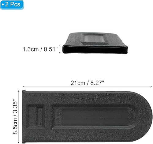 PATIKIL 8' Copertura Catena per Motosega, 2pz Copertura Protettiva per Barra Motosega in Plastica Durevole Guardia Fodero per Ricambi Accessori Motosega, Nero - Honorern