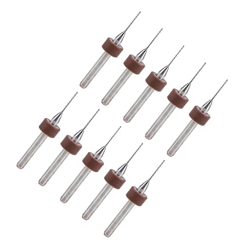 0,6 mm Dia 1/8' Gambo PCB Punta per Trapano, 10pz Tungsteno Carburo Micro Trapano Punte Rotante Strumento per CNC Incisione Stampa Circuito Scheda - Honorern
