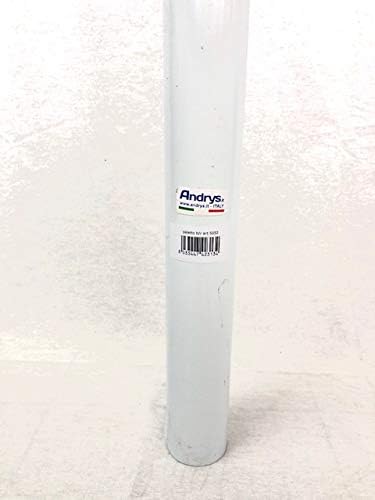 ANDRYS – Paletto Segnaletico con Adesivi Rossi Catarifrangenti, Senza Anelli per Catena, da Cementare, con Tubo in Pvc Nero, in Acciaio, Colore Bianco e Rosso, Dimensioni 6 x 120 cm, Diametro 6 cm - Honorern