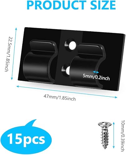 Clip per Luci da All'aperto, 30PZ Ganci per Luci Natalizie da Appendere Senza Danni con Strisce Adesive, Vacanza Luce Gancio Clip per Luci Sospese Decorazioni e Cavi Natalizi - Trasparente - Honorern