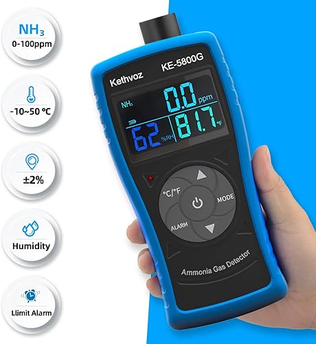 Rilevatore Gas Professionale, Kethvoz Misuratore Qualità dell'Aria Interno Misura HCHO TVOC PM2.5/10, Rilevatore Formaldeide Digitale con Registrazione & Calibrazione dei Dati KE-5800S - Honorern
