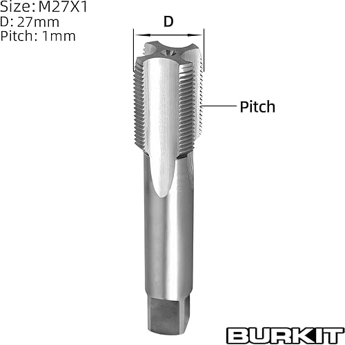 M27 X 1 Filettatura Maschio Destra, HSS M27 x 1,0 Dritto Maschio Macchina scanalato - Honorern