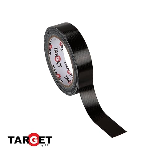 CTN1050 - Nastro adesivo telato Duct Tape, industriale extra forte, con rete rinforzata, riparazioni, metallo, cristallo, legno, plastica, 10 metri x 50 millimetri, nero - Honorern