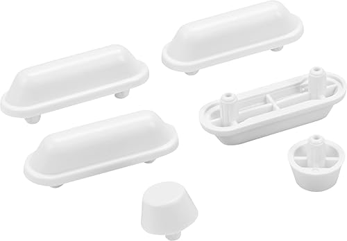 Cornat Set di cuscinetti per WC Cornat Molinos, Modena e diversi motivi decorativi, in plastica, ammortizzatori, set di cuscinetti, parti di ricambio, accessori, colore bianco TEC365075 - Honorern