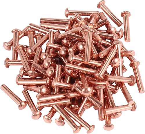 100 Pz 5/64 Pollici X 25/64 Pollici a Testa in Rame Rivetti Elementi di Fissaggio - Honorern