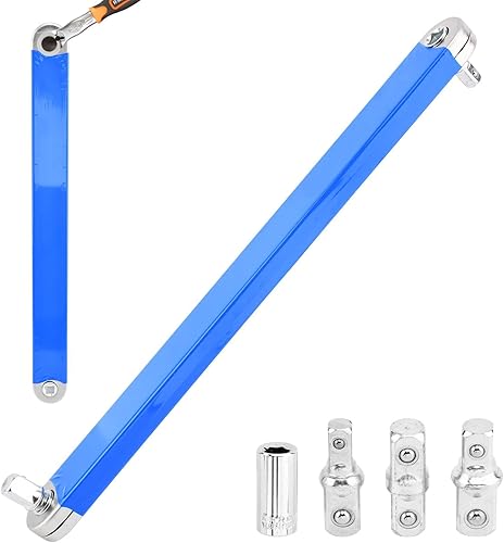 Chiave di estensione piegata, chiave di prolunga offset con 1/2', 1/4' e 3/8', adattatore di azionamento Zero Offset Extension Wrench, chiave universale per meccanici artigiani del garage - Honorern