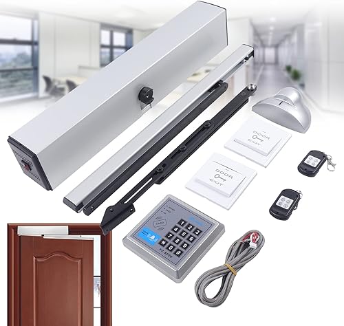 Azionamento automatico porta apriporta elettrico a battente porta scorrevole set chiudiporta porta scorrevole azionamento completo con 2 telecomando pulsante e 5 schede IC - Honorern