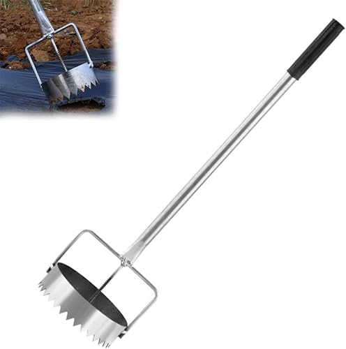 Perforatrice per piantare bulbi e pacciamatura, in acciaio inox, strumento per piantare a mano, varie aperture, strumenti per scavare fori per piante, serre, giardino, prato - Honorern