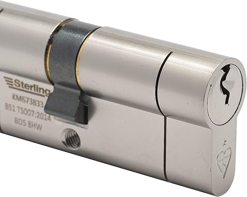 TS007 BS1 1 Star Police Approved Secured by Design Euro Door Cilindro, nichel satinato, 40 mm x 55 mm (95 mm totale) - Honorern