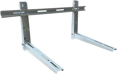 Staffa Regolabile per Condizionatore Esterno 780x365x450mm – Portata 120kg, Acciaio Zincato 1,5 mm – Certificata TÜV – Inclusi Viti e Tasselli – Compatibile 9000-12000 BTU – Montaggio a Parete BIANCA - Honorern