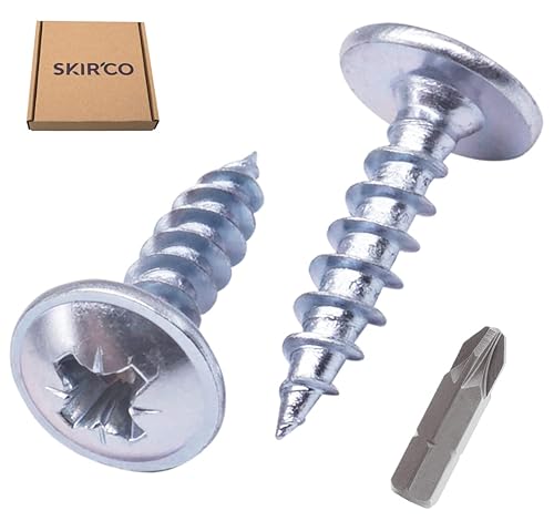 SKIR'CO 30 viti in acciaio zincato 6,0 x 25 mm argento legno viti in metallo, testa wafer, Pozidriv, autofilettanti - Honorern