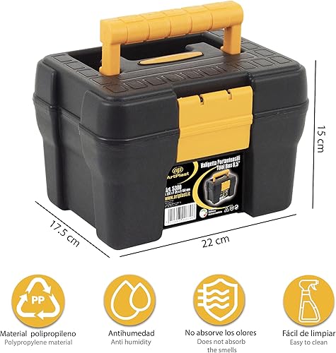 SRL 5300 Valigetta Portautensili, 22 x 17.5 x 15 cm, Nero/Giallo - Honorern