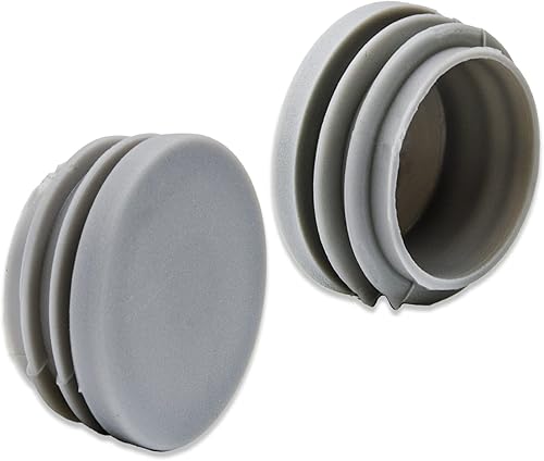 Flyshop Tappo tondo in plastica grigio da 32 mm, tubo terminale per sedia Glide, confezione da 8 - Honorern
