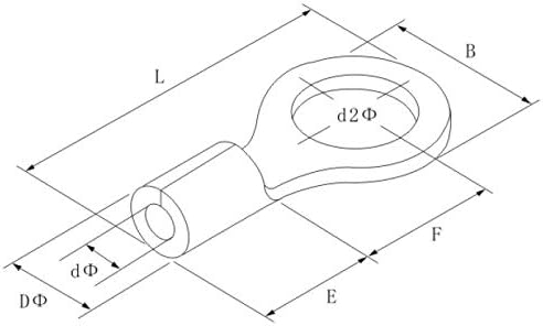 SeKi 14048, 6 – 10 mm, 25 capicorda ad anello, non isolate, diametro foro M8 - Honorern